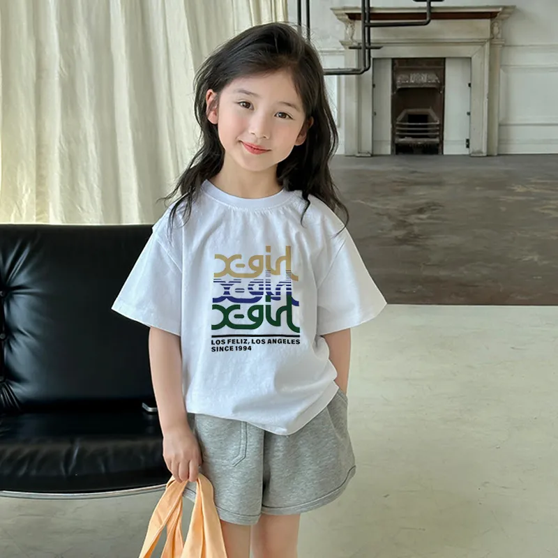 【90-160cm】着回し力抜群 合わせやすい カジュアル アルファベット 通気性 Ｔシャツ