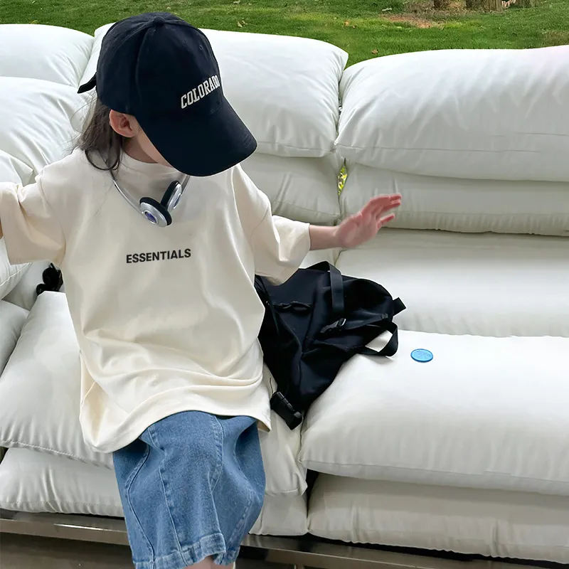【90-160cm】大人気 シンプル アルファベット 女の子 通気性 合わせやすい 半袖 Tシャツ