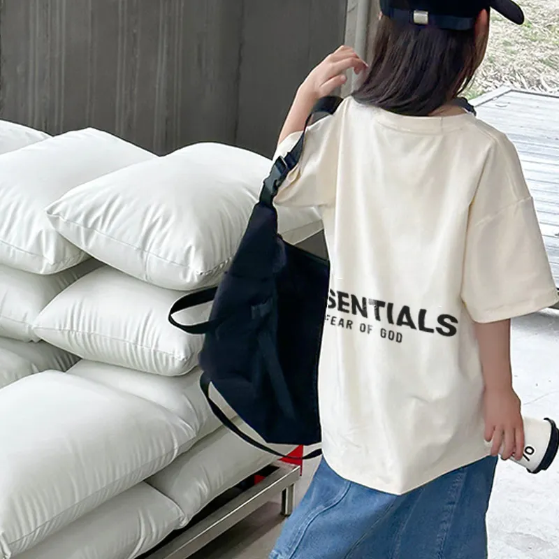 【90-160cm】大人気 シンプル アルファベット 女の子 通気性 合わせやすい 半袖 Tシャツ