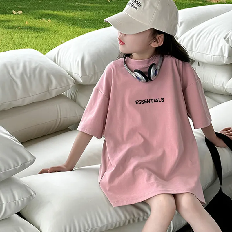 【90-160cm】大人気 シンプル アルファベット 女の子 通気性 合わせやすい 半袖 Tシャツ