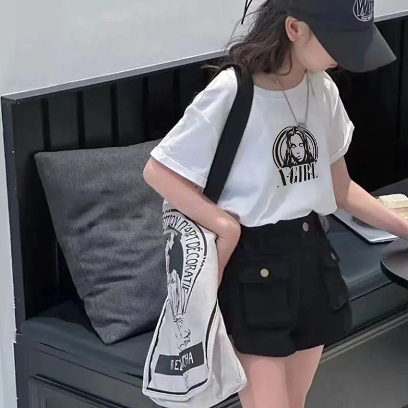 【90-160cm】単品注文 質感のいい ストリート 定番 アルファベット Ｔシャツ