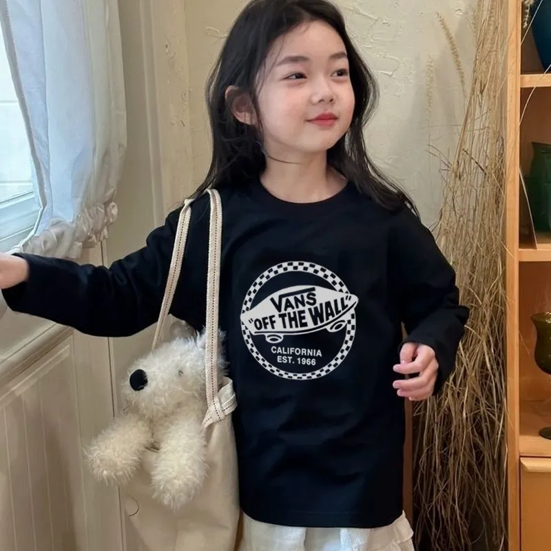 【100-160cm】人気上昇中 アルファベット 着心地良い 合わせやすい 定番 女の子 長袖 Tシャツ