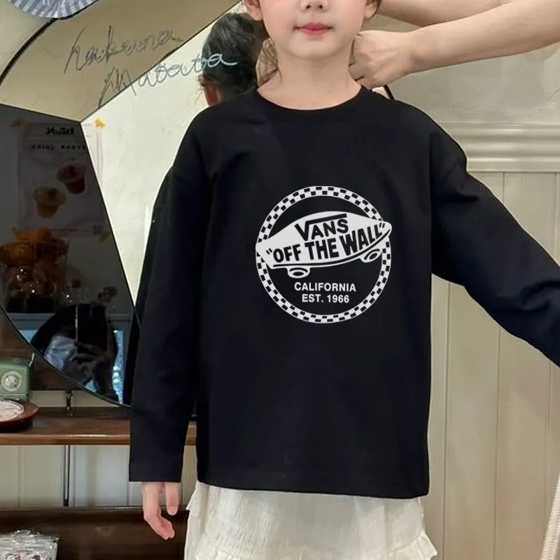 【100-160cm】人気上昇中 アルファベット 着心地良い 合わせやすい 定番 女の子 長袖 Tシャツ