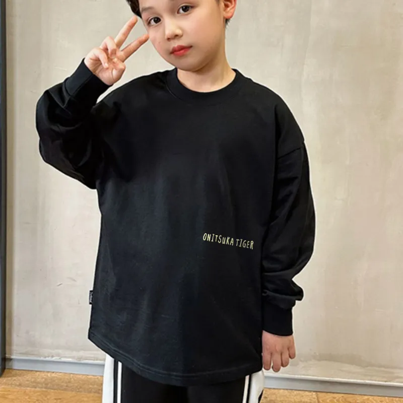 【90-160cm】大人気 アルファベット 着心地良い トレンド ラウンドネック 長袖 Tシャツ