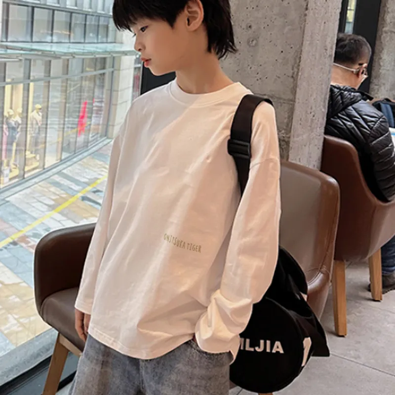 【90-160cm】大人気 アルファベット 着心地良い トレンド ラウンドネック 長袖 Tシャツ
