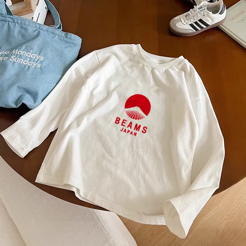 【90-160cm】超人気 シンプル 着心地良い 楽ちん 合わせやすい リラックス感ある 長袖 Tシャツ