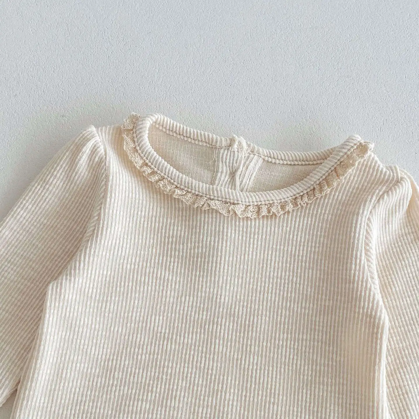 【73-100cm】二点セット シンプル かわいい ワンピース 長袖 セットアップ