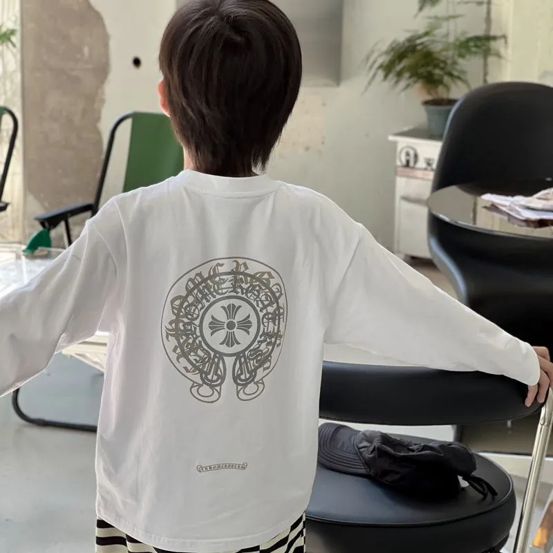 【100-160cm】超人気商品 今季大注目 合わせやすい カジュアル 男の子 長袖 Ｔシャツ