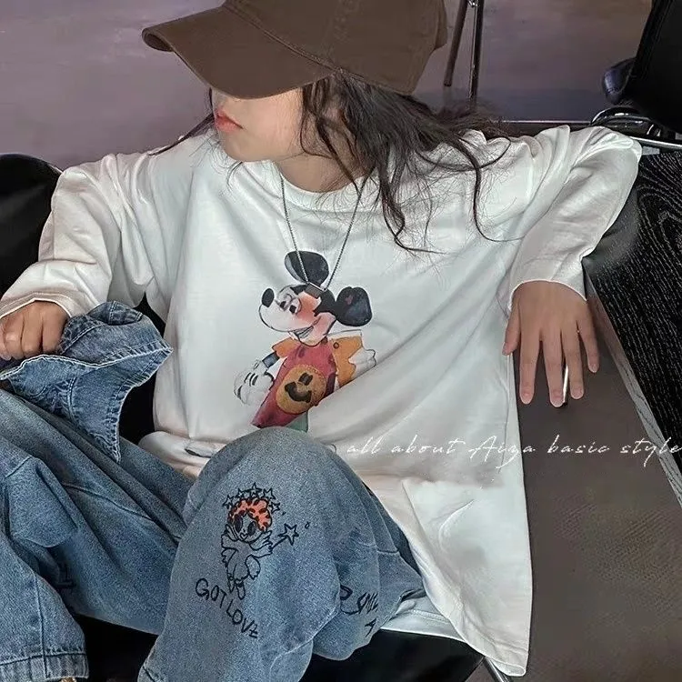 【100-160cm】特別なデザイン 超人気商品 今季も大流行 おしゃれ カジュアル 女の子 長袖 Ｔシャツ