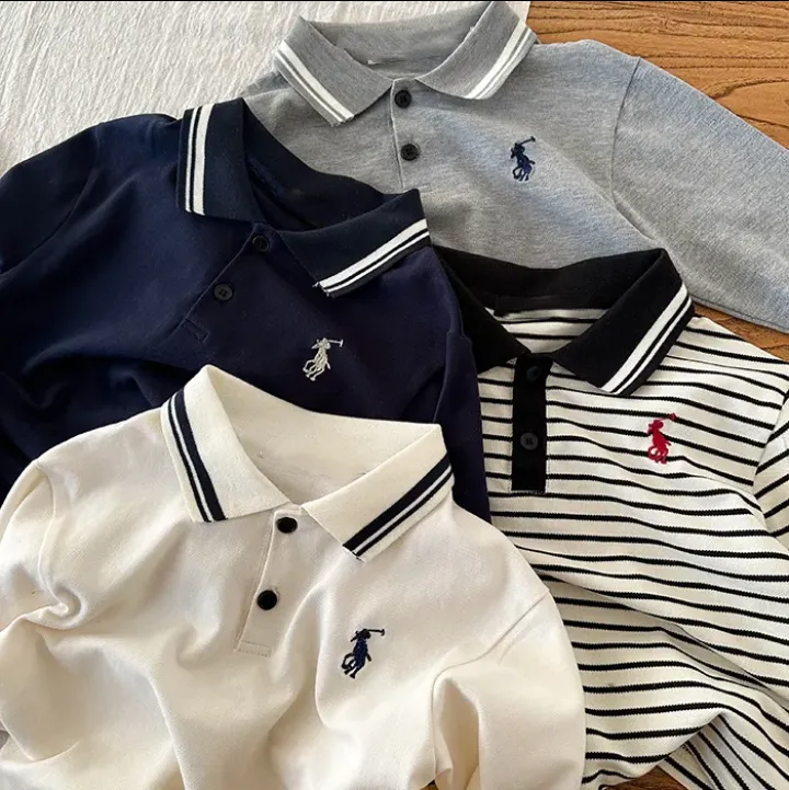 【90-140cm】よく売れる シンプル 着心地良い 合わせやすい POLOネック おしゃれ 長袖 Tシャツ
