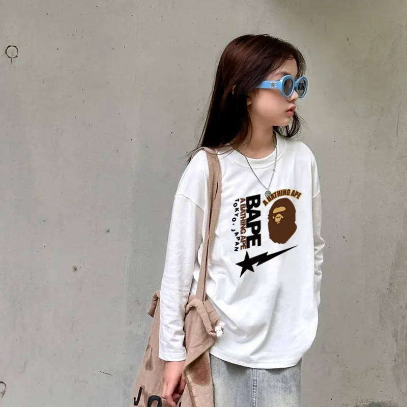 【90-160cm】絶対欲しい！ 売れ筋 着心地良い 合わせやすい 大人気トレンド 長袖 Tシャツ