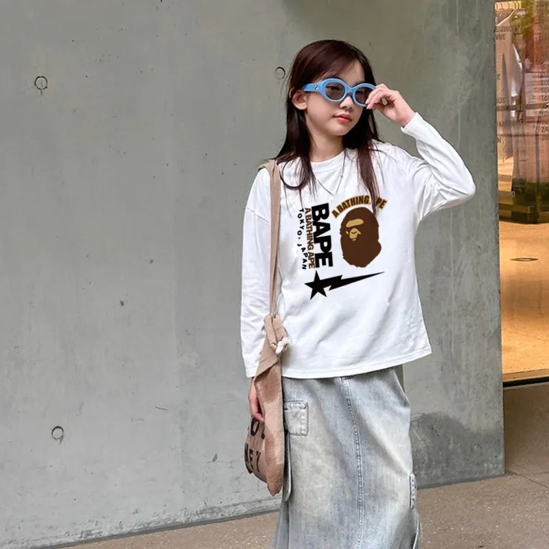 【90-160cm】絶対欲しい！ 売れ筋 着心地良い 合わせやすい 大人気トレンド 長袖 Tシャツ