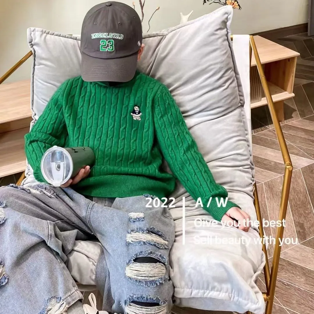 【80-160cm】高品質 着心地いい やわらかな素材 シンプル おしゃれ 男の子 ニットセーター