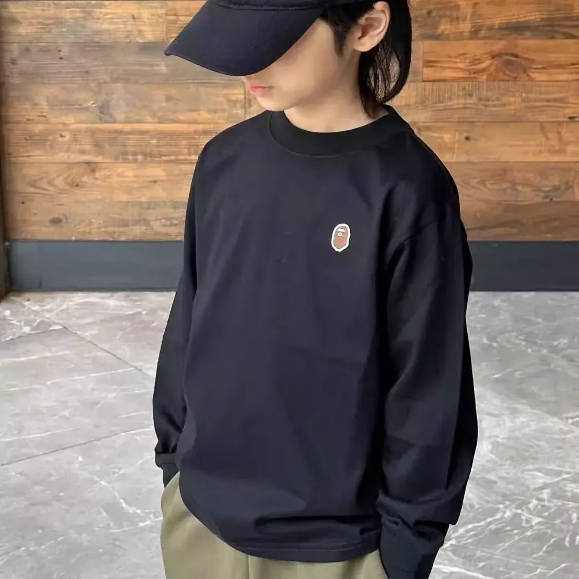 【90-160cm】今季も大流行 合わせやすい カジュアル カッコイイ おしゃれ 男の子 長袖 Ｔシャツ