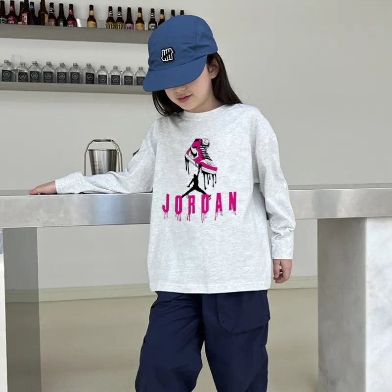 【90-160cm】存在感アップ 絶対流行 合わせやすい 気質満点 カジュアル おしゃれ 女の子 長袖 Ｔシャツ