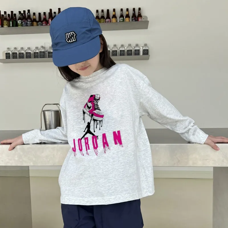 【90-160cm】存在感アップ 絶対流行 合わせやすい 気質満点 カジュアル おしゃれ 女の子 長袖 Ｔシャツ