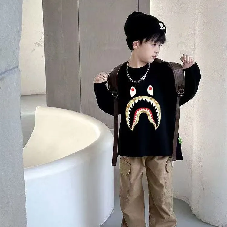 【90-160cm】今季も大流行 合わせやすい 絶対後悔しない カジュアル トレンド カッコイイ 男の子 長袖 Ｔシャツ