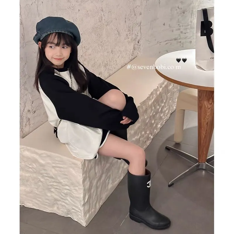 【90-160cm】今季注目 人気上昇中 売れ筋 合わせやすい 切り替え おしゃれ カジュアル 女の子 長袖 Ｔシャツ