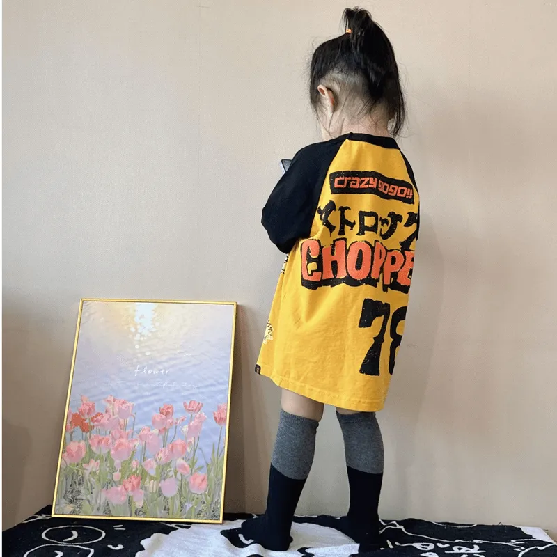 【90-140cm】存在感アップ  売れ筋 カートゥーン ファッション 人気商品 女の子 長袖 Ｔシャツ