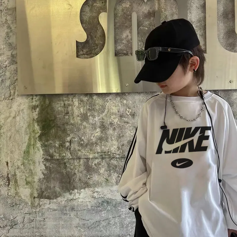 【90-150cm】元気いっぱい 売れ筋 トレンド レトロ カジュアル 人気 ゆったり 男の子 長袖 Tシャツ