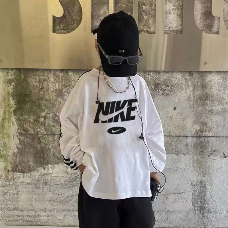【90-150cm】元気いっぱい 売れ筋 トレンド レトロ カジュアル 人気 ゆったり 男の子 長袖 Tシャツ