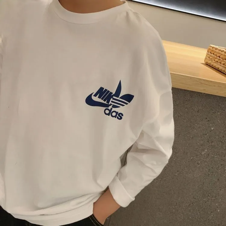 【90-160cm】絶対欲しい！無地 快適 ルーズ 合わせやすい トレンド 長袖 Tシャツ