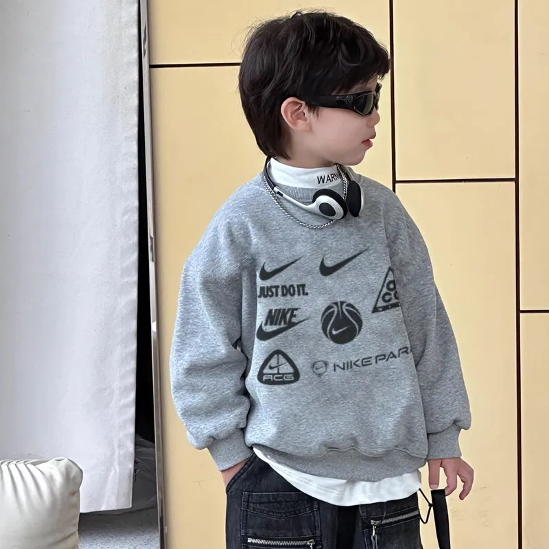 【90-160cm】絶対見逃さないで カジュアル ファッション シンプル 合わせやすい 男の子 トレーナー