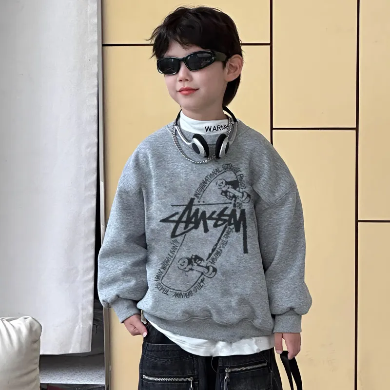 【90-160cm】好感度100％ カジュアル ファッション シンプル 合わせやすい 男の子 トレーナー