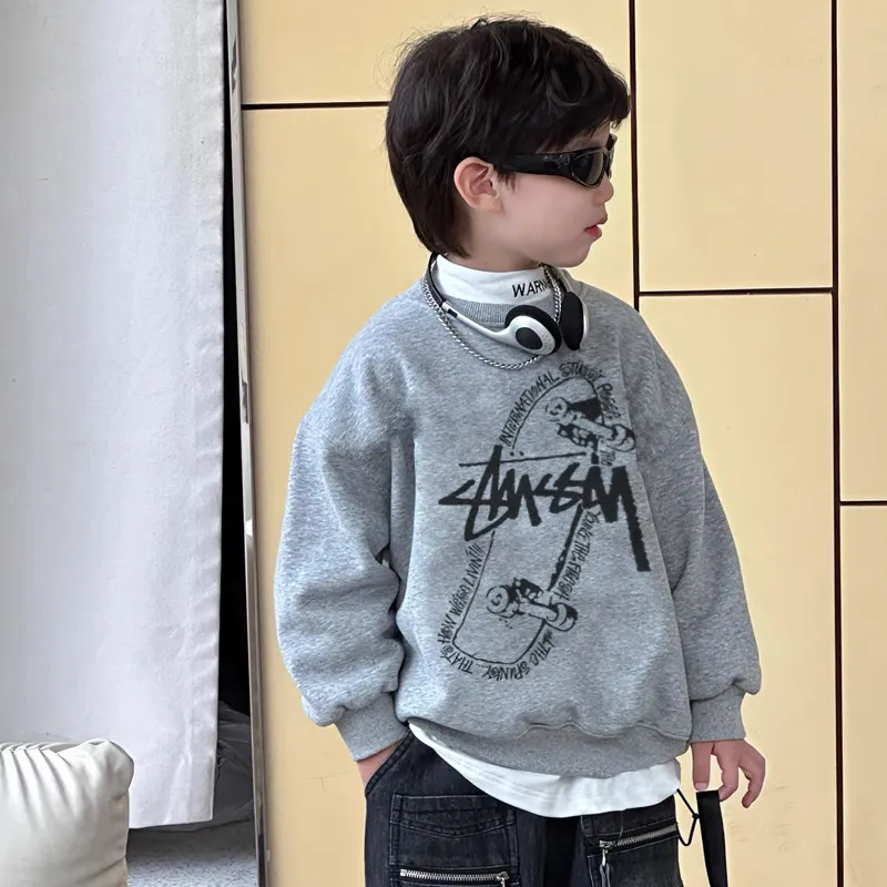 【90-160cm】好感度100％ カジュアル ファッション シンプル 合わせやすい 男の子 トレーナー