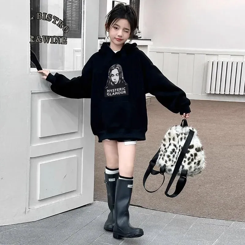 【90-160cm】毎日着たくなる 合わせやすい ファッション 着やすい 女の子 フード付き パーカー
