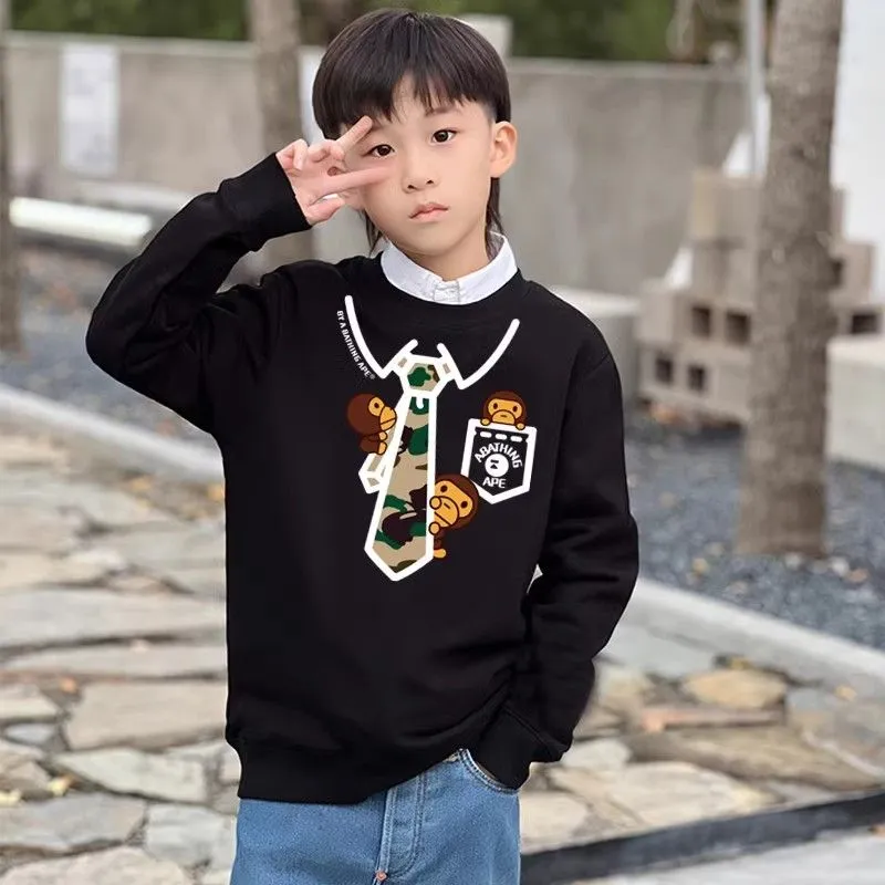 【90-160cm】売り切れ必至 大活躍 プリント クール 合わせやすい 男の子 トレーナー　