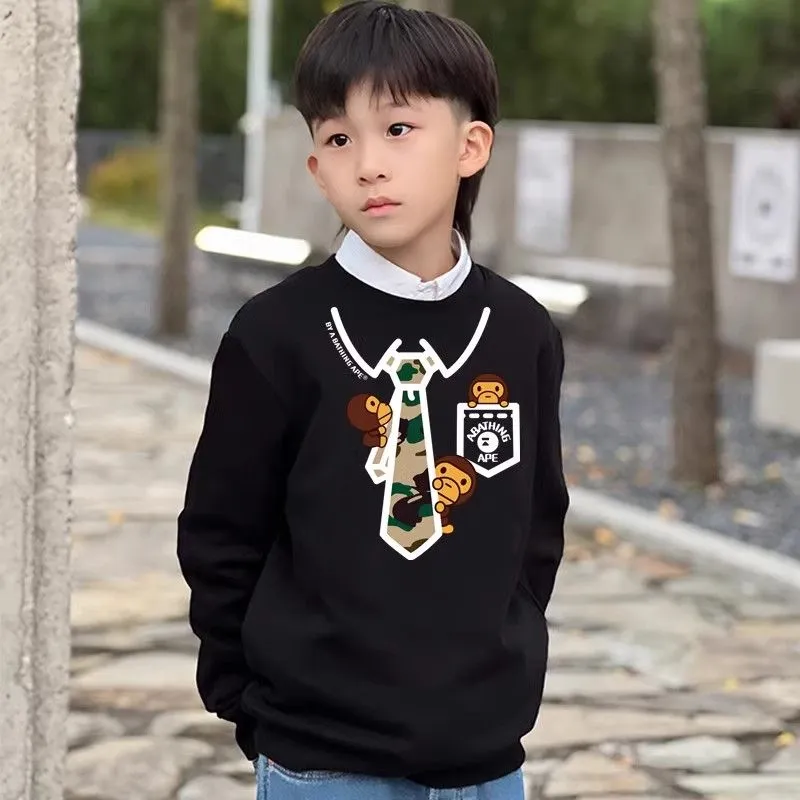 【90-160cm】売り切れ必至 大活躍 プリント クール 合わせやすい 男の子 トレーナー　