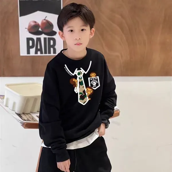 【90-160cm】売り切れ必至 大活躍 プリント クール 合わせやすい 男の子 トレーナー　