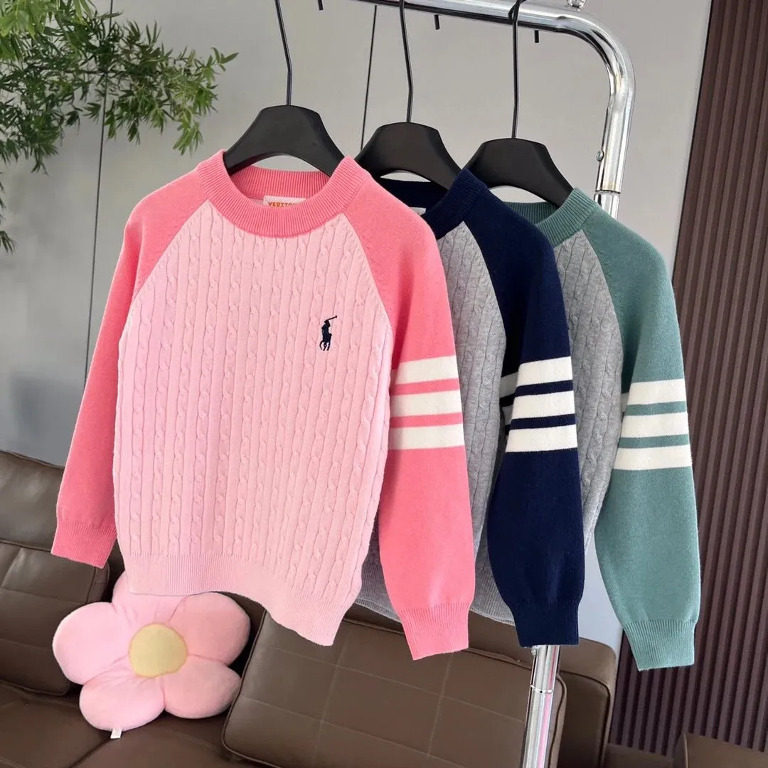 【110-150cm】絶対欲しい 着やすい 配色 質感いい 合わせやすい ニット セーター