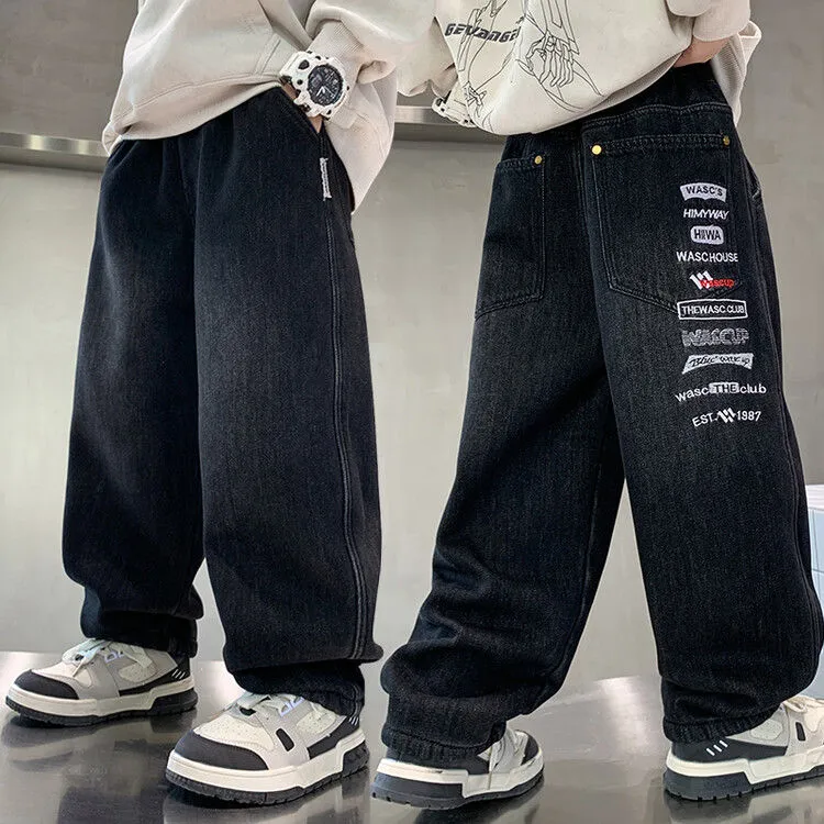 【120-170cm】絶対欲しい！カジュアル 合わせやすい トレンド 人気 履きやすい デニムパンツ