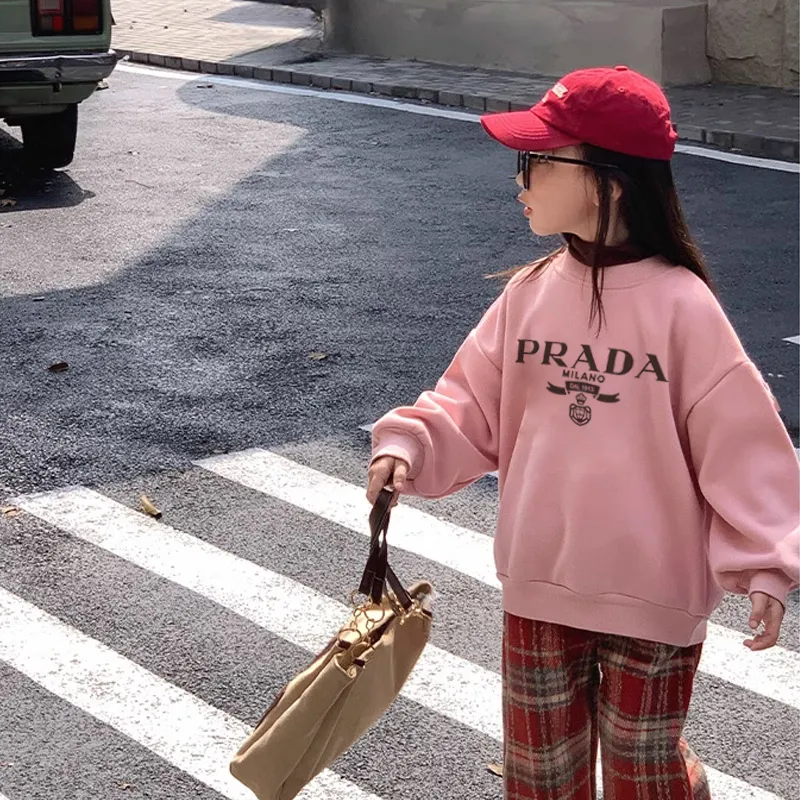 【90-160cm】お気に入り 大注目 プリント カジュアル 合わせやすい 女の子 トレーナー