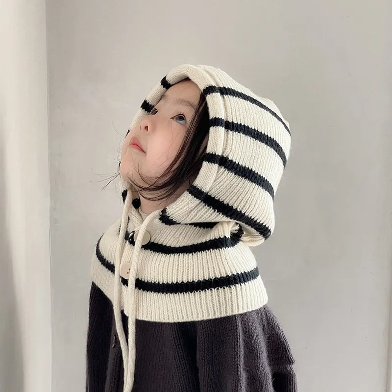 好感度UP ニット 帽子 新作 防寒 ボーダー柄 多色選べる 女の子 帽子