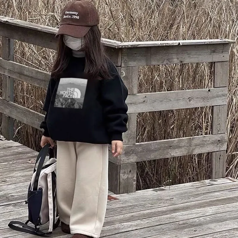 【90-160cm】毎日着たくなる オシャレ 合わせやすい プリント 着やすい 女の子 トレーナー