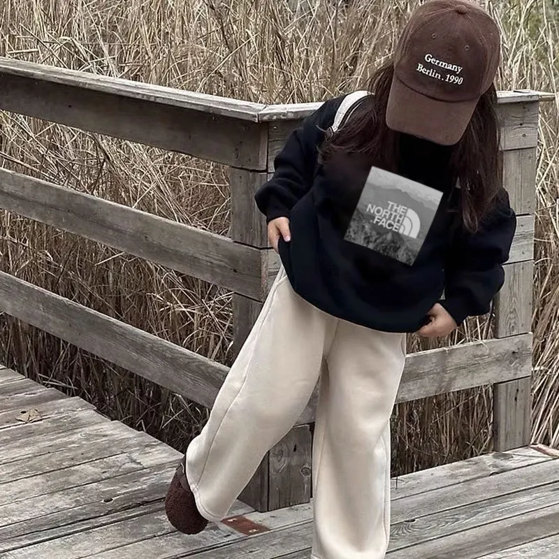 【90-160cm】毎日着たくなる オシャレ 合わせやすい プリント 着やすい 女の子 トレーナー