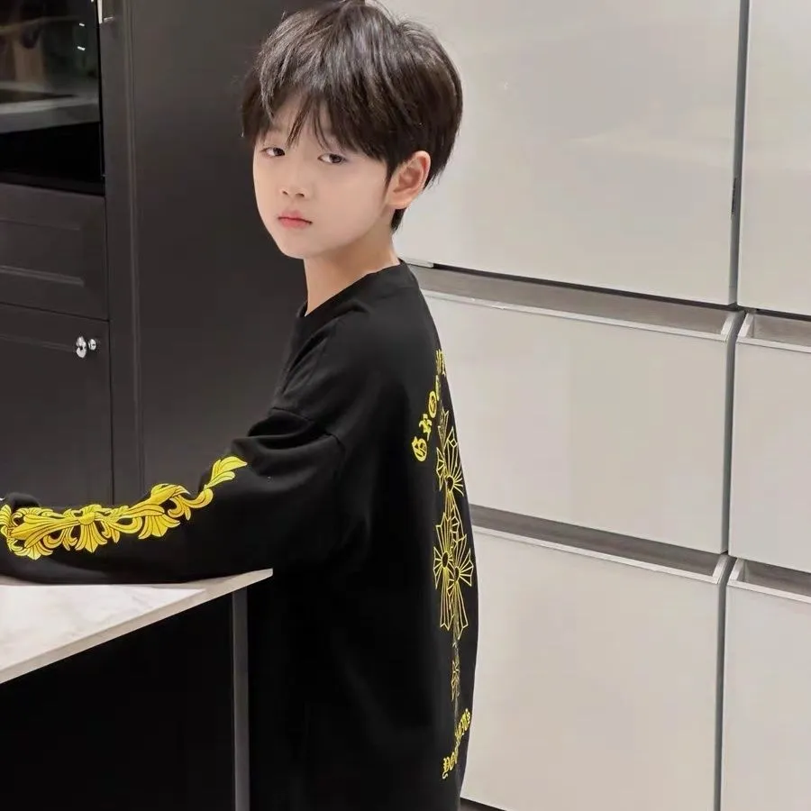 【90-160cm】着回し最強 大注目 カジュアル 合わせやすい クール 男の子 長袖 Ｔシャツ