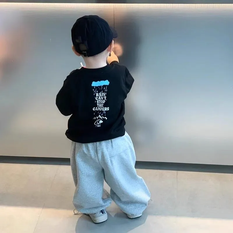 【90-160cm】リラックス感ある 大人気 プリント カジュアル 合わせやすい 男の子 トレーナー