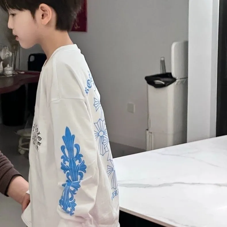 【90-160cm】着回し最強 大注目 カジュアル 合わせやすい クール 男の子 長袖 Ｔシャツ