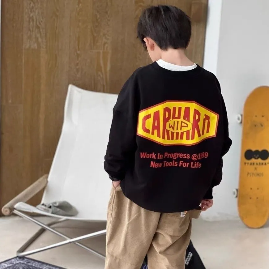 【100-160cm】売り切れ必至 大活躍 プリント カジュアル 快適 男の子 トレーナー