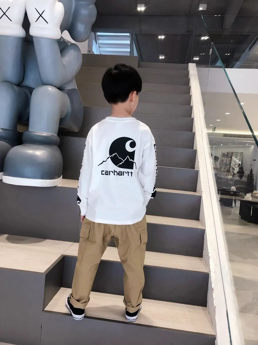 【90-160cm】着回し力抜群 ファッション カジュアル 合わせやすい 快適 男の子 長袖 Ｔシャツ