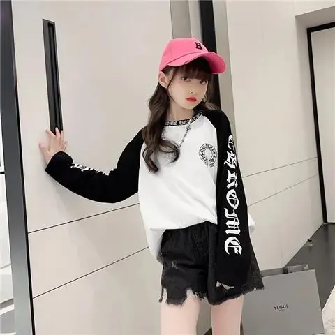 【110-170cm】元気いっぱい 大注目 カジュアル おしゃれ 快適 女の子 長袖 Ｔシャツ