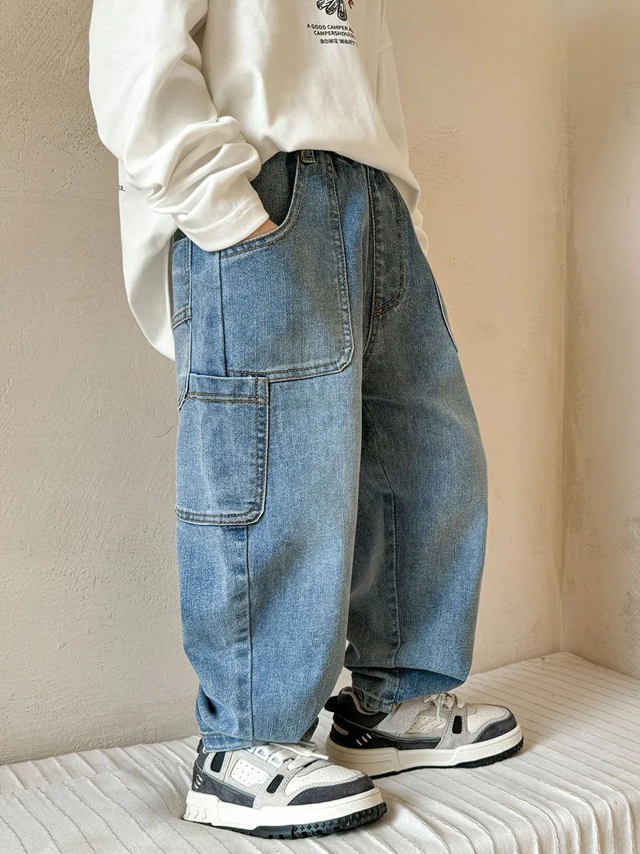 【110-170cm】人気上昇中 トレンド 男の子 履きやすい カジュアル 合わせやすい デニムパンツ