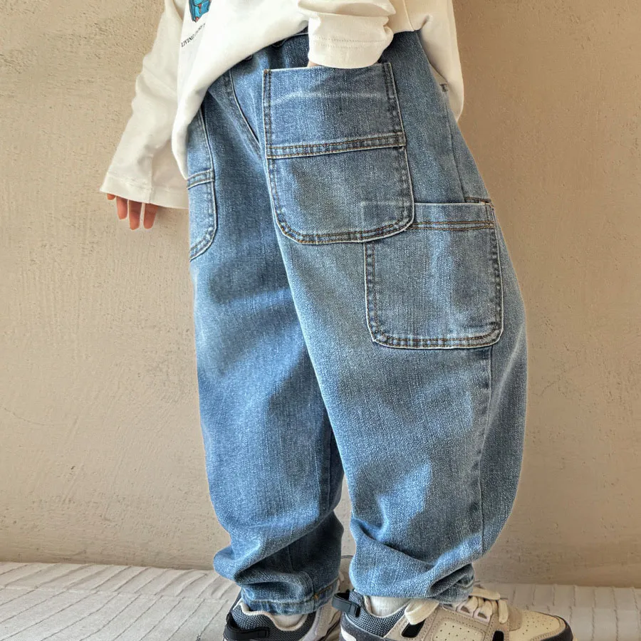 【110-170cm】人気上昇中 トレンド 男の子 履きやすい カジュアル 合わせやすい デニムパンツ