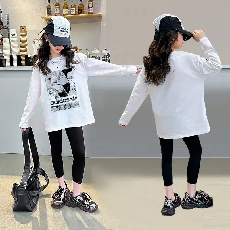 【90-160cm】お気に入り 大人気 おしゃれ カジュアル トレンド 女の子 長袖 Tシャツ