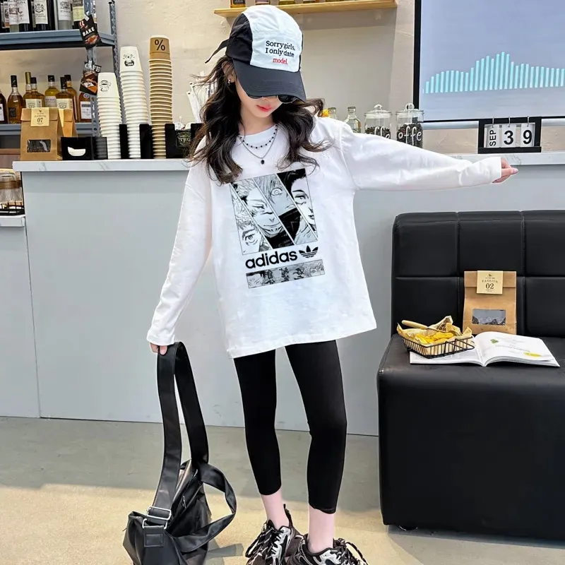 【90-160cm】お気に入り 大人気 おしゃれ カジュアル トレンド 女の子 長袖 Tシャツ