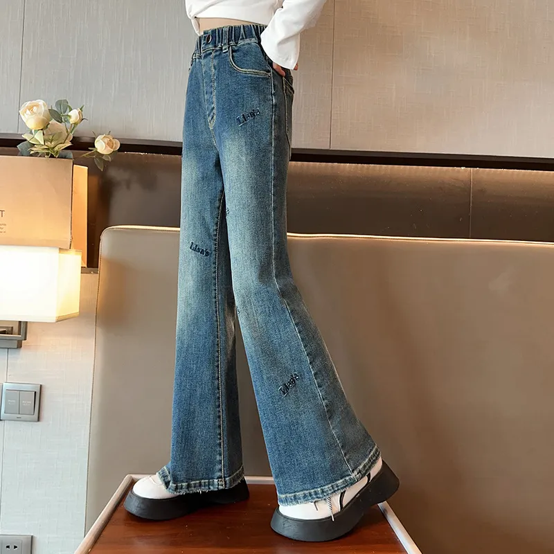 【120-170cm】大注目！履きやすい カジュアル 合わせやすい トレンド デニムパンツ